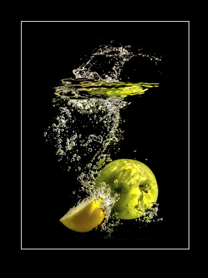 Frucht, apfel, splash, oliver saul fotografie